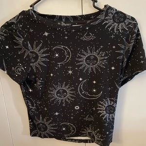Large streetwear society black crop top